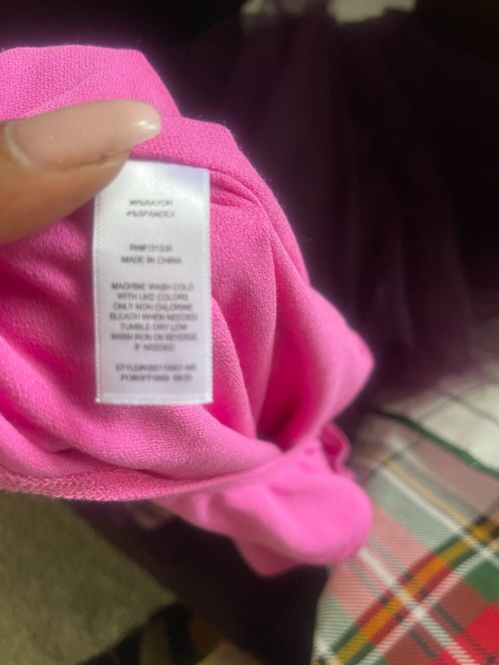 Aliette Pink One Shoulder Ruched Side Top Size XL - Picture 5 of 6